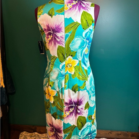 Jones New York Tropical Vibrant Floral Stretch Dress - Picture 2 of 5